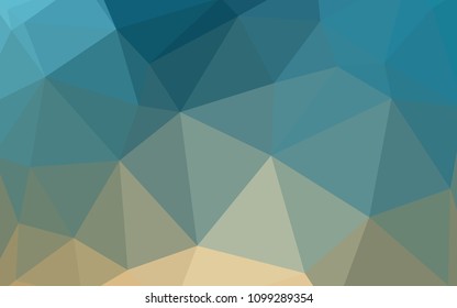 Light Blue, Yellow vector low poly cover. Polygonal abstract illustration with gradient. Polygonal design for your web site.