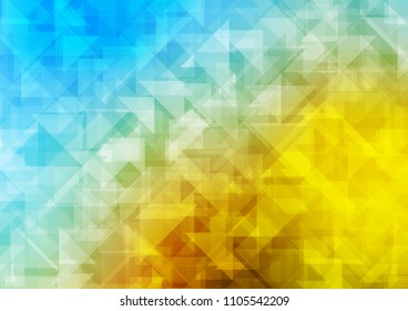 Light Blue, Yellow vector low poly low poly. Shining illustration, which consist of triangles. The textured pattern can be used for background.