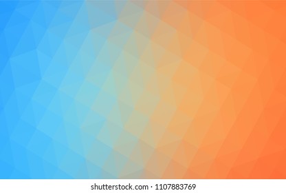 Light Blue, Yellow vector low poly texture. Creative illustration in halftone style with triangles. A new texture for your web site.