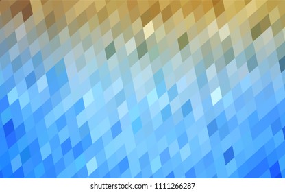 Light Blue, Yellow vector low poly background. A sample with a polygonal design. Illustration in polygonal style with repeating squares
