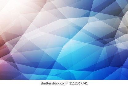 Light Blue, Yellow vector low poly cover. Creative geometric illustration in Origami style with gradient. Polygonal design for your web site.