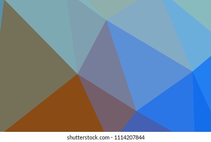 Light Blue, Yellow vector low poly texture. Shining polygonal illustration, which consist of triangles. A completely new design for your leaflet.