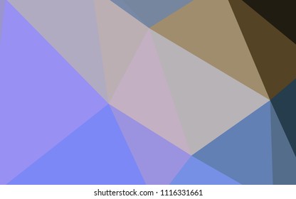 Light Blue, Yellow vector low poly texture. Triangular geometric sample with gradient.  Textured pattern for your backgrounds.