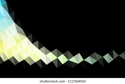 Light Blue, Yellow vector low poly layout. Brand new colored illustration in blurry style with gradient. Triangular pattern for your business design.