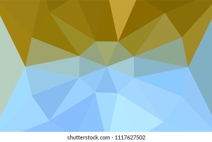 Light Blue, Yellow vector low poly texture with a diamond. Shining colorful illustration with triangles. New template for your brand book.