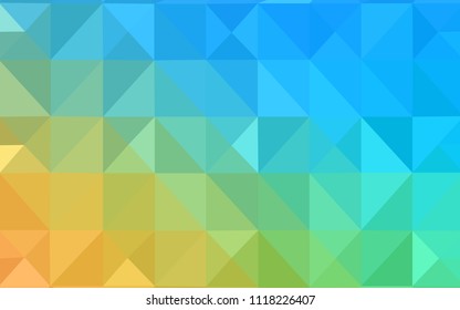 Light Blue, Yellow vector low poly texture. Colorful illustration in polygonal style with gradient. Pattern for a brand book's backdrop.