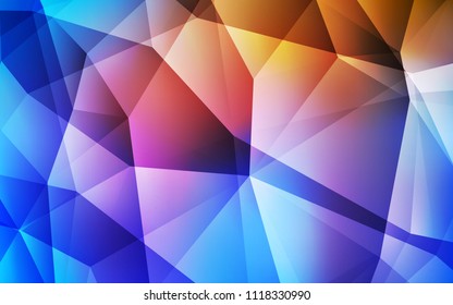 Light Blue, Yellow vector low poly layout. Colorful illustration in polygonal style with gradient. Brand new design for your business.