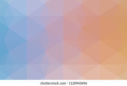 Light Blue, Yellow vector low poly texture. Creative geometric illustration in Origami style with gradient. The template for cell phone's backgrounds.