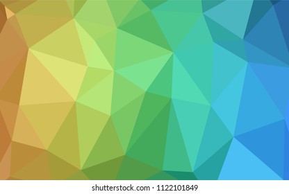 Light Blue, Yellow vector low poly texture. Shining polygonal illustration, which consist of triangles. A new texture for your design.