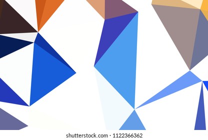 Light Blue, Yellow vector low poly cover. Geometric illustration in Origami style with gradient.  Textured pattern for your backgrounds.