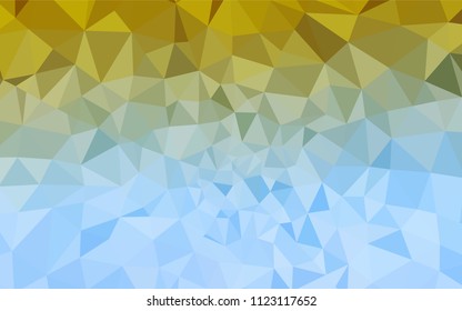 Light Blue, Yellow vector low poly layout. Creative geometric illustration in Origami style with gradient. New template for your brand book.