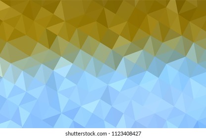 Light Blue, Yellow vector low poly texture. Creative geometric illustration in Origami style with gradient. Template for cell phone's backgrounds.