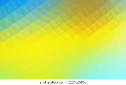 Light Blue, Yellow vector low poly cover. Colorful illustration in abstract style with gradient. A new texture for your design.