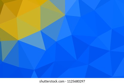 Light Blue, Yellow vector low poly layout. Shining polygonal illustration, which consist of triangles. Textured pattern for your backgrounds.