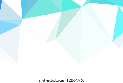 Light Blue, Yellow vector low poly texture. Shining polygonal illustration, which consist of triangles. New template for your brand book.