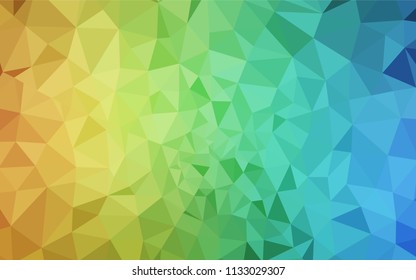 Light Blue, Yellow vector low poly texture. Colorful illustration in polygonal style with gradient. A completely new design for your leaflet.