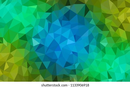 Light Blue, Yellow vector low poly layout. Shining colorful illustration with triangles. A new texture for your web site.