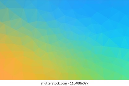 Light Blue, Yellow vector low poly cover. A completely new color illustration in a polygonal style. A new texture for your web site.