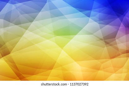 Light Blue, Yellow vector low poly cover. Creative geometric illustration in Origami style with gradient. A completely new design for your leaflet.