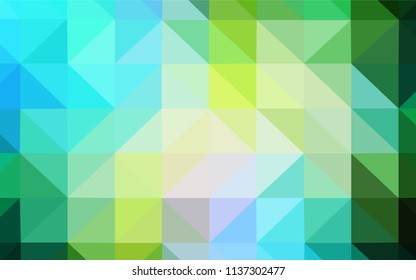 Light Blue, Yellow vector low poly layout. A sample with polygonal shapes. Pattern for a brand book's backdrop.