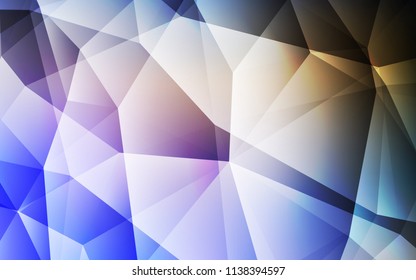Light Blue, Yellow vector low poly layout. Creative illustration in halftone style with triangles. Brand new design for your business.