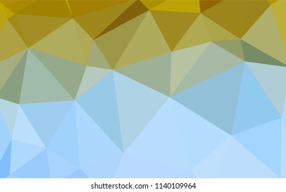 Light Blue, Yellow vector low poly layout. Shining colorful illustration with triangles. Completely new template for your banner.