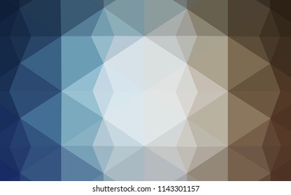 Light Blue, Yellow vector low poly cover. Triangular geometric sample with gradient.  A new texture for your web site.