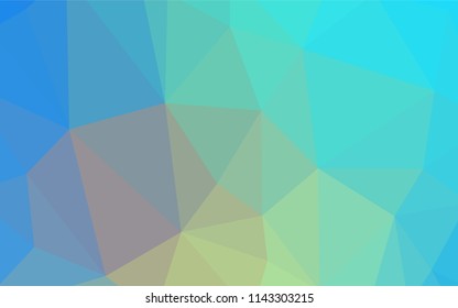 Light Blue, Yellow vector low poly texture. Shining polygonal illustration, which consist of triangles. Brand new design for your business.