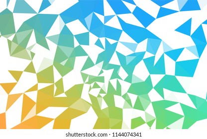 Light Blue, Yellow vector low poly texture. Colorful abstract illustration with triangles. New template for your brand book.