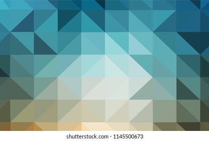 Light Blue, Yellow vector low poly cover. Geometric illustration in Origami style with gradient.  Polygonal design for your web site.
