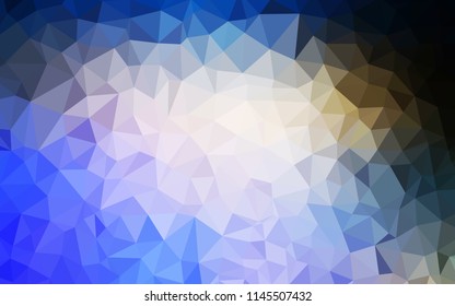 Light Blue, Yellow vector low poly texture. Elegant bright polygonal illustration with gradient. Completely new template for your banner.