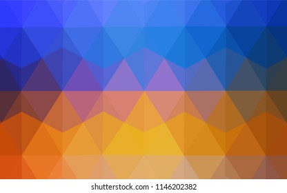 Light Blue, Yellow vector low poly cover. Geometric illustration in Origami style with gradient.  Brand new style for your business design.