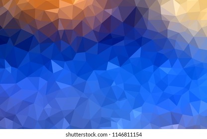 Light Blue, Yellow vector low poly cover. Geometric illustration in Origami style with gradient.  Brand new style for your business design.