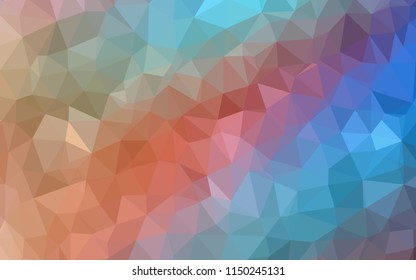 Light Blue, Yellow vector low poly texture. Shining colorful illustration with triangles. A completely new design for your leaflet.