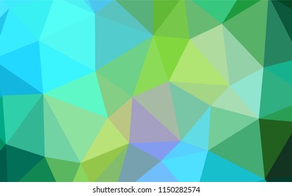 Light Blue, Yellow vector low poly layout. Colorful abstract illustration with triangles. Template for cell phone's backgrounds.