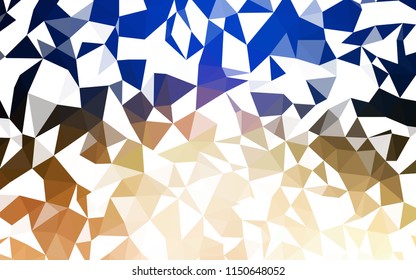 Light Blue, Yellow vector low poly cover. A sample with polygonal shapes. A new texture for your web site.