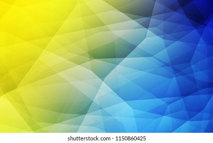 Light Blue, Yellow vector low poly texture. Triangular geometric sample with gradient.  A new texture for your web site.