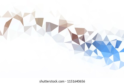 Light Blue, Yellow vector low poly cover. Colorful illustration in polygonal style with gradient. A new texture for your web site.