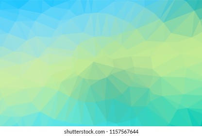 Light Blue, Yellow vector low poly layout. Shining illustration, which consist of triangles. Triangular pattern for your business design.
