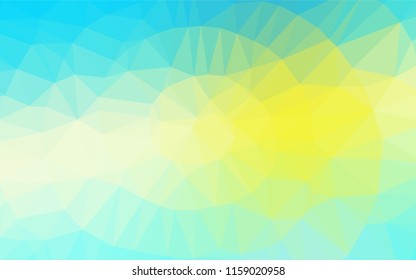 Light Blue, Yellow vector low poly texture. Creative illustration in halftone style with gradient. The completely new template can be used for your brand book.
