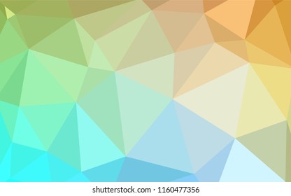 Light Blue, Yellow vector low poly texture. Colorful illustration in polygonal style with gradient. Brand new style for your business design.