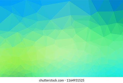 Light Blue, Yellow vector low poly cover. Shining illustration, which consist of triangles. Brand new style for your business design.