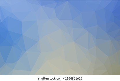 Light Blue, Yellow vector low poly texture. A sample with polygonal shapes. Brand new design for your business.