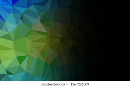 Light Blue, Yellow vector low poly layout. Creative illustration in halftone style with gradient. The textured pattern can be used for background.