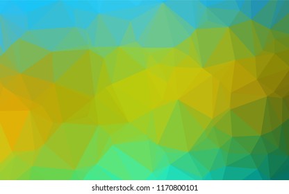 Light Blue, Yellow vector low poly texture. A vague abstract illustration with gradient. The completely new template can be used for your brand book.