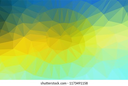 Light Blue, Yellow vector low poly cover. Shining colored illustration in a Brand new style. A new texture for your design.
