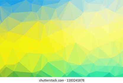 Light Blue, Yellow vector low poly layout. Brand new colored illustration in blurry style with gradient. The textured pattern can be used for background.