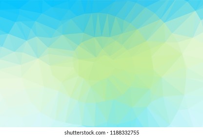 Light Blue, Yellow vector low poly texture. Shining illustration, which consist of triangles. A completely new design for your business.