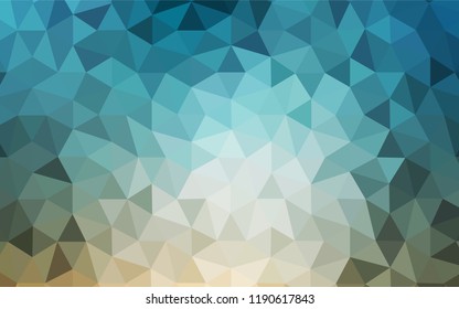 Light Blue, Yellow vector low poly texture. Colorful abstract illustration with triangles. A new texture for your web site.