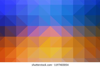 Light Blue, Yellow vector low poly layout. Colorful abstract illustration with triangles. A new texture for your web site.